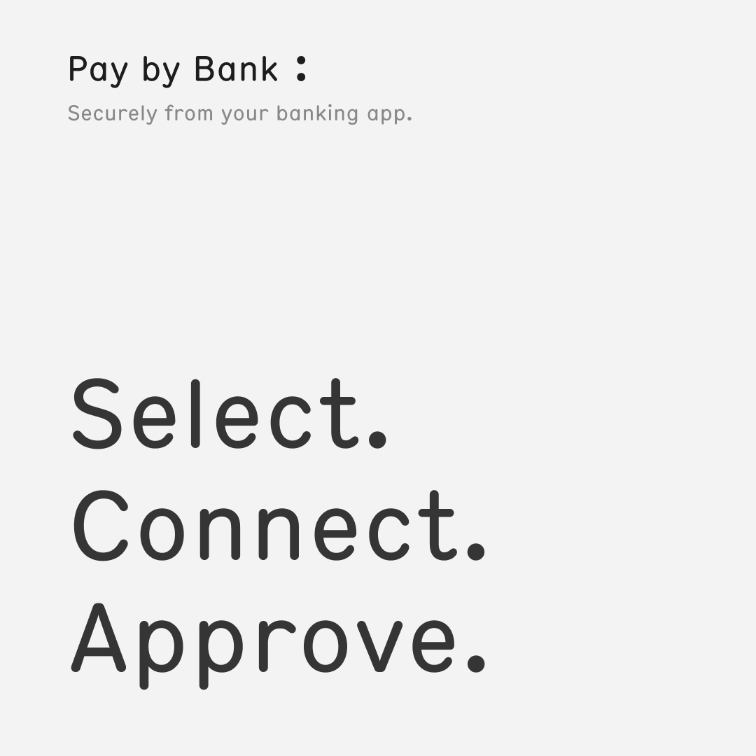 pay by bank poster square white